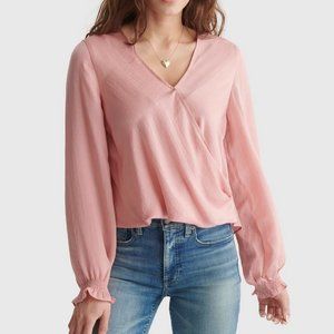 Lucky brand Rose Surplice Blouse size S